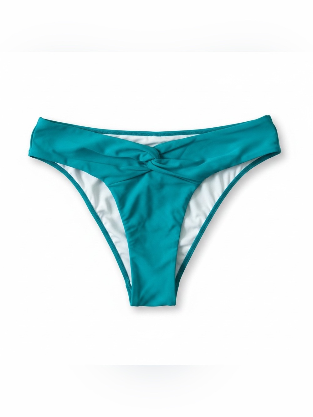 HALARA Small Teal Twist Bikini Bottom Resortwear Beach Swim Stretch cheeky